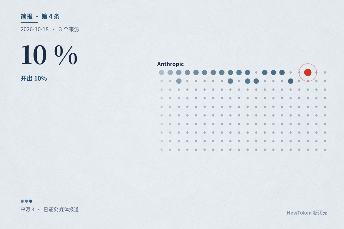 造智能的钱变贵了:Anthropic 给 Blackstone 开出 10% 以上利率,芯片股创 2008 年以来最长连跌